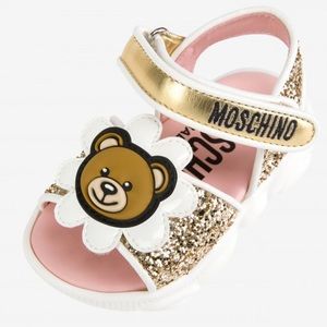 Moschino Daisy Teddy Bear Glitter Sandal